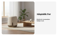 Round Stuffed Ottoman Padded Top Three-Legged Round Seat adaptable