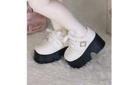1/4 BJD Shoes Black and White BJD Shoes Easy to Match Lace-up Doll Boots