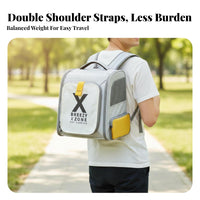 Large Capacity Space Capsule Pet Backpack Breathable Design Cat Carrier Backpack Comfortable to Carry for Travelers, Vet Visits