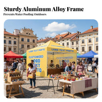 1 Piece Outdoor Tent Waterproof Portable Canopy Rainproof Quick-setup Exhibition Shelter with Aluminum Alloy Frame Suitable for Event Organizers Families Markets Party