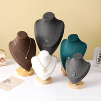 Solid Wood Neck Display Stand for Necklaces and Pendants