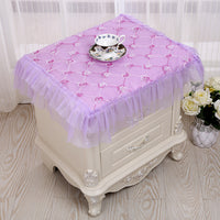 Multi-purpose Lace Dust Cover for Nightstands, Printers, and Microwaves