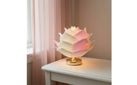 Decorative Lotus Flower Lamp Sculptural Flower Lamp Warm Accent Light Elegant for Bedside, Living Room, Reading Nook