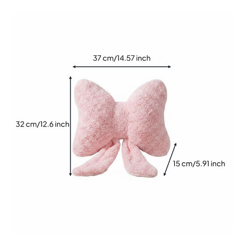 Bow Throw Pillow Soft Bow Cushion Comfortable for Sofa, Bed