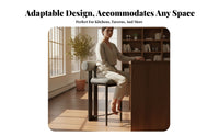 Upholstered Counter Stool with spinerest Footrest Included for Cafe, Coffee Shop