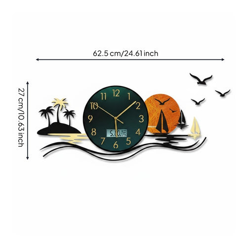 Round Wall Clock Minimalist Design Decorative Wall Clock Battery