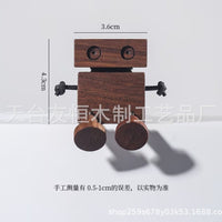 Creative Wooden Leg-Shaking Figurine Car Ornament with Aroma Diffuser