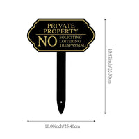 No Soliciting Yard Sign Weather-Resistant No Soliciting Sign Weatherproof