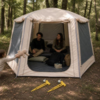 Inflatable Hexagonal Camping Tent, Portable, Waterproof, Sun Protection, Quick Setup