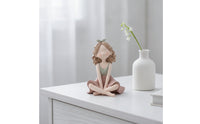 Girl Figurine Matte Tabletop Girl Statue Compact Desktop Figurine for Desk, Shelf, Nightstand