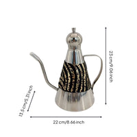 Decorative Tea Kettle Textured Leather Wrap Gooseneck Teapot Tabletop Display Kitchenware
