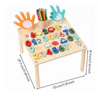 Wooden Children's Activity Table Colorful Early Learning Table Wooden Hues