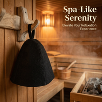 Men Women Steam Bath Wool Cap, Traditional Sauna Steam Room Hat, Dry Headrest Steam Room Essential,  - Image 3