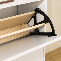 Wooden Shoe Box, Entryway Storage, Slim Type, Shoe Cabinet, With Adjustable Shelves, Fits 12-42 Pairs, Natural Light Wood, Shoe Cabinet
