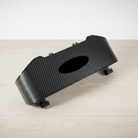 Vehicle Headrest Organizer with Tissue Box Carbon Fiber Texture Backseat Organizer with Beverage Holder Holder Car Seat Rear