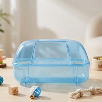 Hamster Sand Bath with Measurement Markings, Stable Base Hamster Sand Bath, Transparent Hamster Dig Box for Dwarf Species and Small Rodents