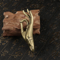 Brass Buddha Hand Ornament Solid Copper Hand Piece