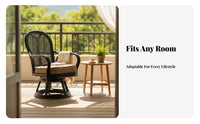 Japanese Design Leisure Chair Ergonomic Rear Rest Wicker Armchair Fan Rear Pedestal Chair Lightweight Indoor Seating