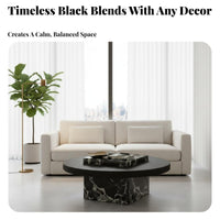 2 Pieces Minimalist look Round Nesting Tables Modern Aesthetic Round layering Table Set Space-Saving Design Household Furniture Sturdy Construction for Homeowners, Apartment Dwellers, Interior Decorators, Living Room, Small Spaces, Lounge Area, Bedroom