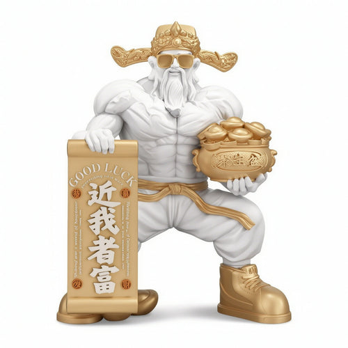 Deity Figurine with Ingot Bowl Desktop Decor Decorative for Office, Homeowners