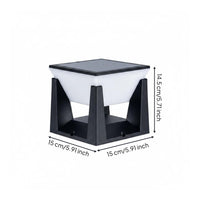 Solar Post Light Modern Design Waterproof Garden Post Lamp 360° Illumination