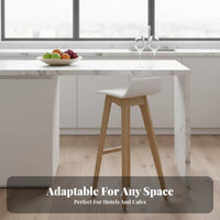 Bar Stool with backrestrest utilitarian Look Counter Seating Nordic Aesthetic Stable Base for Restaurant Owners, Adults
