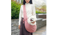 Pet Sling Carrier Waffle-Weave Crossbody Dog Carrier Large-Capacity