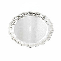 Ornate Metal Tray Light Luxury Edge Tray Versatile Servingware for Party