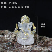 Ganesha Elephant God Resin Figurine Thai Style Decorative Craft
