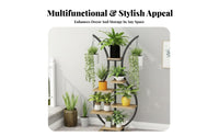 Multi-Tier Flower Rack Space-Saving Display Shelf Sturdy & Stable for Homeowners