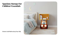 Bear in-Car Side Table Playful Design Nightstand Stable Base for Children