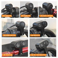 Aluminum Alloy Handlebar Switch for LED Headlight, Turn Signal, and Horn