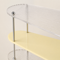 Large 3-Layer Acrylic Display Shelf, Clear Tiered Storage Rack for Cups & Tea Sets, Modern Desktop Organiser Stand
