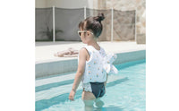 No Inflation Needed Kids Foam Swim Vest Cute Ruffle Design Kids Swim Vest Soft Comfort Material Life Jacket Adjustable Crotch Strap for Toddlers, Beach