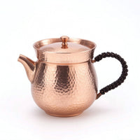 Hammered Copper Tea Kettle Traditional Copper Teapot Braided Vessel