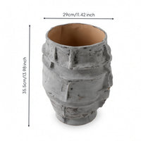 Decorative Vase Rustic Ceramic Vase Irregular Shape for Entryway, Dining Room