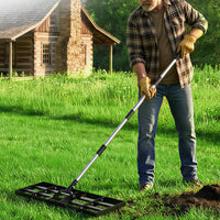 Lawn Leveling Rake Heavy Duty Soil Leveling Rake Adjustable Height for Garden