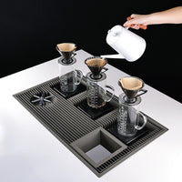 Stainless Steel Coffee Pour-Over Station with Sink