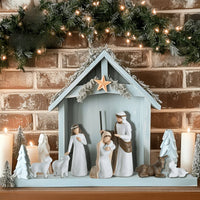7 Pieces 7 Piece Nativity Set Tabletop Display Holy Family Figurines for Mantel