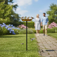 Bird Bath and Feeder 2-in-1 Designed for the Garden Bird Bath Feeder Easy to Install for Courtyard