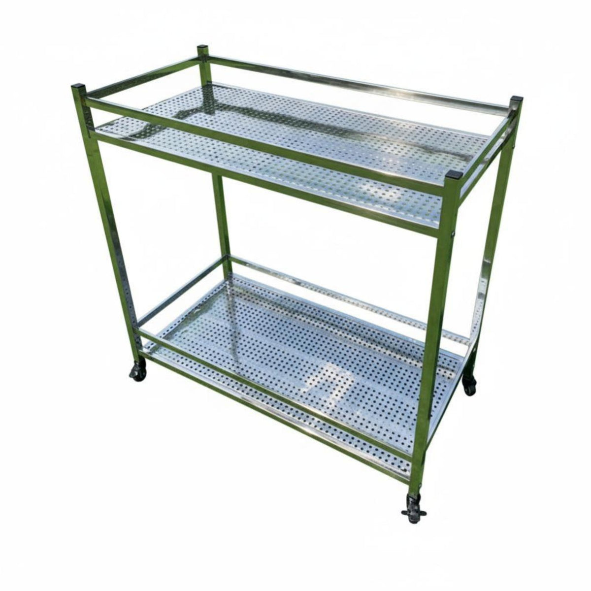 Multi-Tier Rolling Plant Shelf With Wheels Multi-Tier Rolling Trolley Sturdy Duty Raised Edges for Gardeners, Balcony, Indoor