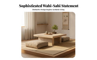 2 Pieces Wabi-Sabi Design Two-Piece Coffee Table Set Luxury Feel Nesting Block Tables Minimalist aesthetic Living Room Furniture Space-Saving for Homeowners, Interior Designers, Apartment Dwellers, Small Spaces, Lounge Area, Office, Bedroom