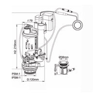 Cistern Fill Valve Molded Plastic Toilet Tank Valve Threaded Connection