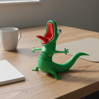 Wobble Reptile Figurine Meme Design Desk Ornament Detailed Design for Office