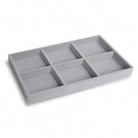 Slimline Jewelry Display Tray Stackable Velvet Jewelry Tray Safeguarding Sturdy for Collectors, Showcases