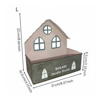 House-Shaped Planter Farmhouse Design Wall Hanging Flower Box Indoor Outdoor Use