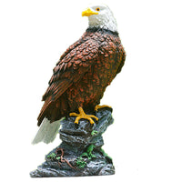 Lifelike Eagle Figurine Bronze Color Resin Craft Home Decor