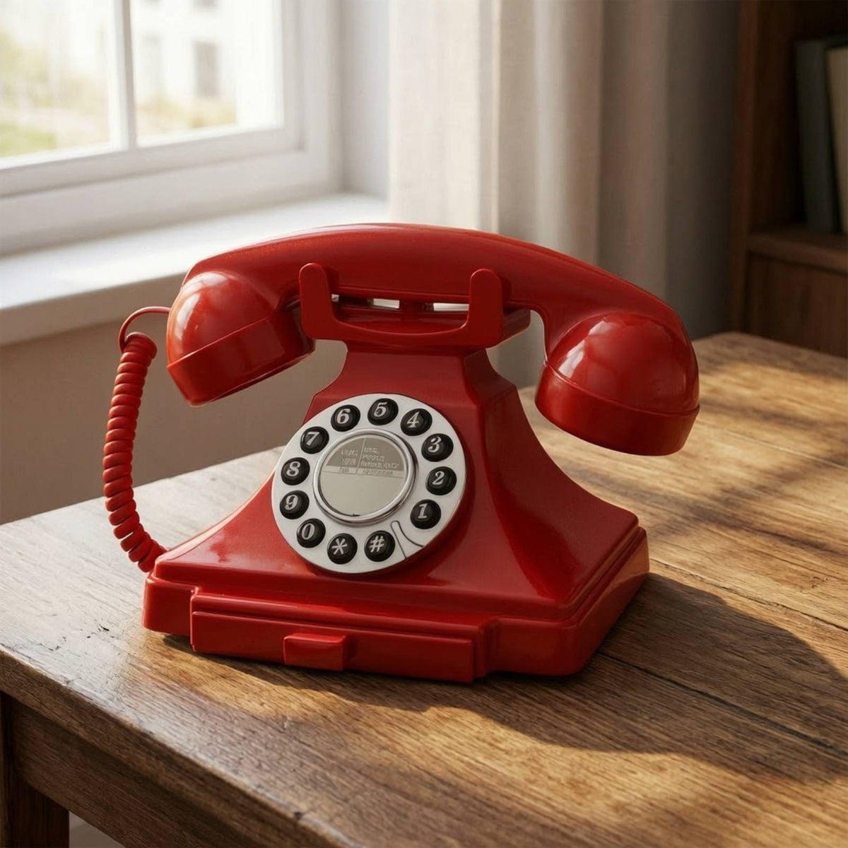 Corded Desk Phone Vintage-Style Retro Desk Phone Mechanical Bell Corded Telephone for Office, Living Room, Bedroom