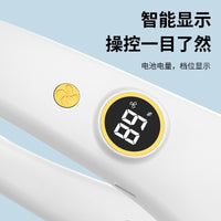 新款数显无叶挂脖风扇usb充电便携懒人数显运动折叠迷你小电扇
