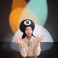 Soft Billiard Ball Mask Padded Billiard Ball Mask Lightweight Headwear Oversized for Partygoers
